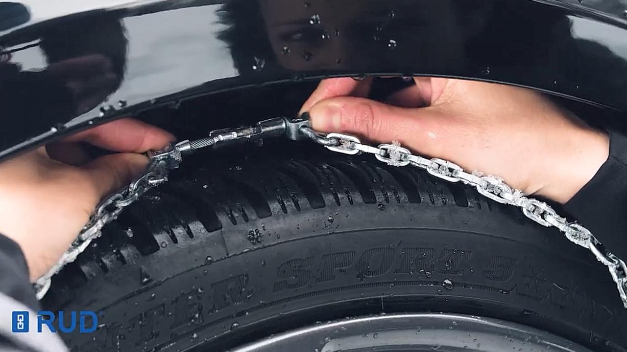 RD9 Schneeketten aus Metall, RD9 mm, Größe Nr. 130, Set mit 2 Stück, Handschuhe im Lieferumfang enthalten