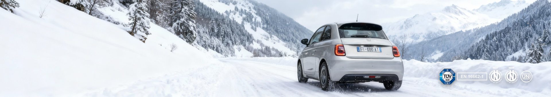 Sneeuwkettingen voor de Fiat 500