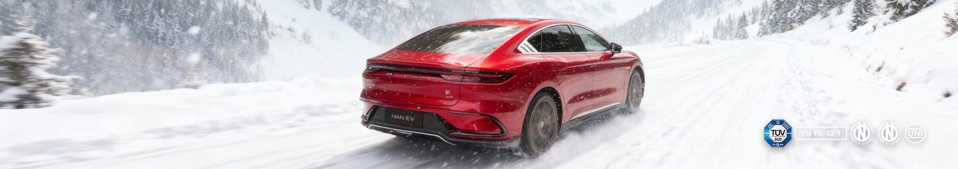 Sneeuwkettingen voor de BYD Han EV Sneeuwkettingen voor de BYD Han EV