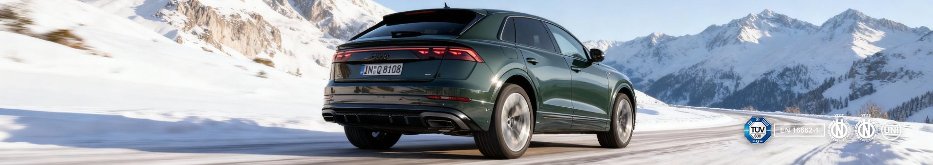 Sneeuwkettingen voor de Audi Q8