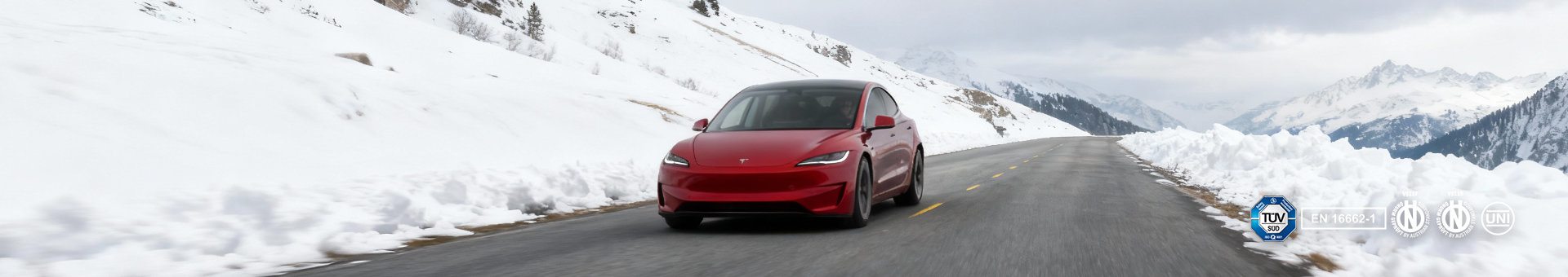 Sneeuwkettingen voor de Tesla Model 3 Sneeuwkettingen voor de Tesla Model 3